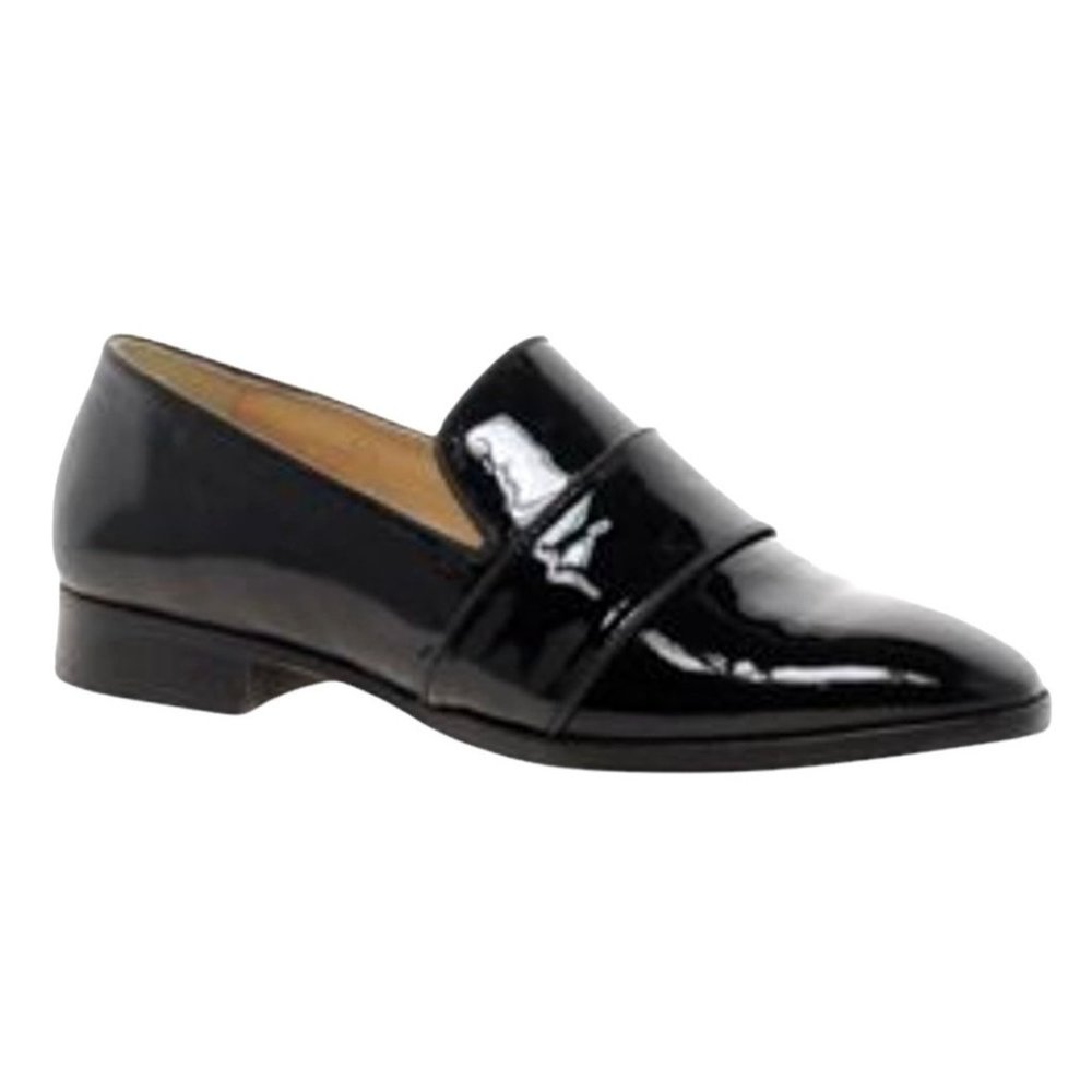 Whistles Black Patent Leather Round Toe Loafer Size EU 40/US 9